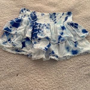 Victoria secret blue and white tie dye skirt